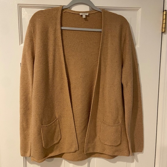 Talbots Sweaters - Talbots Medium Petite Open-Front Cardigan – Brown